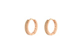 Charming Design Rose Gold Colour 925 Sterling Silver Hugging Earrings studded with CZ